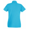 Cyan - Back - Fruit of the Loom Womens-Ladies Lady Fit Short-Sleeved Polo Shirt