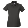 Graphite - Front - Fruit of the Loom Womens-Ladies Lady Fit Short-Sleeved Polo Shirt