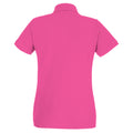 Hot Pink - Back - Fruit of the Loom Womens-Ladies Lady Fit Short-Sleeved Polo Shirt