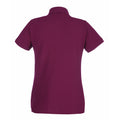 Oxblood - Back - Fruit of the Loom Womens-Ladies Lady Fit Short-Sleeved Polo Shirt