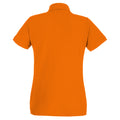 Bright Orange - Back - Fruit of the Loom Womens-Ladies Lady Fit Short-Sleeved Polo Shirt