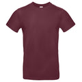 Burgundy - Front - B&C Mens #E190 Tee