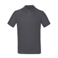 Dark Grey - Front - B&C Mens Inspire Polo