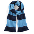 French Navy-Sky Blue - Front - Beechfield Adults Unisex Varsity Scarf