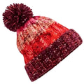 Cherry Sherbet - Front - Beechfield Womens-Ladies Corkscrew Pom Pom Beanie