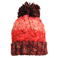 Cherry Sherbet - Side - Beechfield Womens-Ladies Corkscrew Pom Pom Beanie