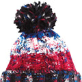 Solitaire Black - Back - Beechfield Womens-Ladies Corkscrew Pom Pom Beanie