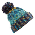 Marine Blue - Front - Beechfield Womens-Ladies Corkscrew Pom Pom Beanie