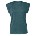 Deep Teal Heather - Front - Bella + Canvas Womens-Ladies Flowy Muscle Tee