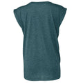 Deep Teal Heather - Back - Bella + Canvas Womens-Ladies Flowy Muscle Tee