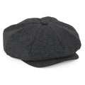 Charcoal Marl - Front - Beechfield Unisex Adults Melton Wool Baker Boy Cap