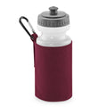 Burgundy - Front - Quadra Water Bottle And Fabric Sleeve Holder (Pack of 2)