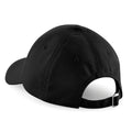 Black - Back - Beechfield Unisex Authentic 6 Panel Baseball Cap (Pack of 2)