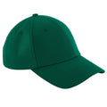 Bottle Green - Front - Beechfield Unisex Authentic 6 Panel Baseball Cap (Pack of 2)