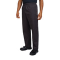 Black - Back - Dennys Unisex Black Elasticated Trouser - Chefswear (Pack of 2)