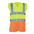 Hi Vis Yellow-Orange - Front - Yoko Unisex Premium Hi-Vis Waistcoat Vest - Jacket (Pack of 2)