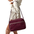 Burgundy-Sand - Back - Bagbase Retro Adjustable Shoulder Bag (18 Litres) (Pack of 2)