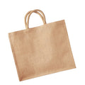 Natural - Front - Westford Mill Jumbo Jute Shopper Bag (29 Litres) (Pack Of 2)