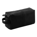 Black - Front - Quadra NuHide Faux Leather Washbag (Pack of 2)