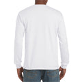 White - Side - Gildan Mens Long Sleeve Hammer Shirt