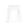 White - Front - B&C Womens-Ladies #E190 LSL Top