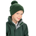 Bottle Green - Back - Result Womens-Ladies Winter Essentials Pom Pom Beanie