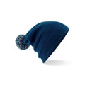 French Navy-Light Grey - Front - Beechfield Adults Unisex Snowstar Beanie