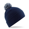 French Navy-Light Grey - Back - Beechfield Adults Unisex Snowstar Beanie