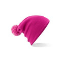 Fuchsia-Off White - Front - Beechfield Adults Unisex Snowstar Beanie