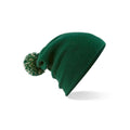 Bottle Green-Off White - Front - Beechfield Adults Unisex Snowstar Beanie