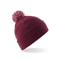 Burgundy-Off White - Back - Beechfield Adults Unisex Snowstar Beanie