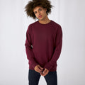 Burgundy - Back - B&C Mens Organic Crew Neck Sweat