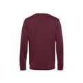 Burgundy - Side - B&C Mens Organic Crew Neck Sweat