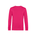 Magenta Pink - Front - B&C Mens Organic Crew Neck Sweat