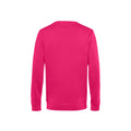 Magenta Pink - Back - B&C Mens Organic Crew Neck Sweat