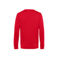 Red - Back - B&C Mens Organic Crew Neck Sweat