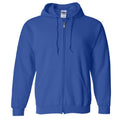 Navy - Side - Gildan Heavy Blend Unisex Adult Full Zip Hooded Sweatshirt Top