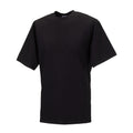 Black - Front - Russell Mens Organic Short-Sleeved T-Shirt