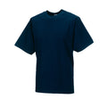 French Navy - Front - Russell Mens Organic Short-Sleeved T-Shirt