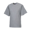 Light Oxford Grey - Front - Russell Mens Organic Short-Sleeved T-Shirt