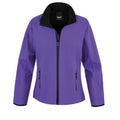 Purple-Black - Front - Result Womens-Ladies Softshell Body Warmer