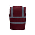 Maroon - Back - Yoko Mens High-Vis Waistcoat