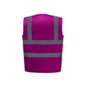 Raspberry - Back - Yoko Mens High-Vis Waistcoat