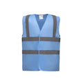 Sky Blue - Front - Yoko Mens High-Vis Waistcoat