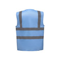 Sky Blue - Back - Yoko Mens High-Vis Waistcoat