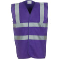 Purple - Front - Yoko Mens High-Vis Waistcoat