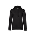 Black - Front - B&C Womens-Ladies Organic Hoodie