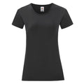 Black - Front - Fruit of the Loom Girls Iconic 150 T-Shirt