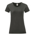 Light Graphite - Front - Fruit of the Loom Girls Iconic 150 T-Shirt