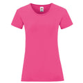 Fuchsia - Front - Fruit of the Loom Girls Iconic 150 T-Shirt